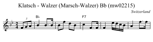 Klatsch - Walzer (Marsch-Walzer) Bb (mw02215) - staff notation