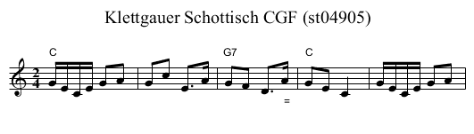 Klettgauer Schottisch CGF (st04905) - staff notation