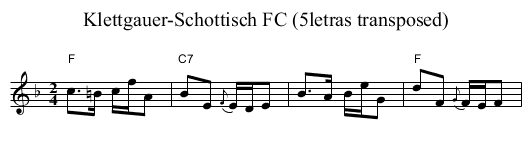 Klettgauer-Schottisch FC (5letras transposed) - staff notation
