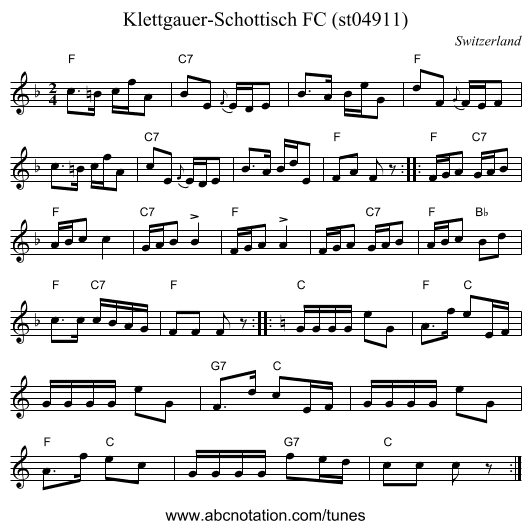 Klettgauer-Schottisch FC (st04911) - staff notation