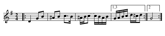 Klezmer Polka 1    [G] - staff notation