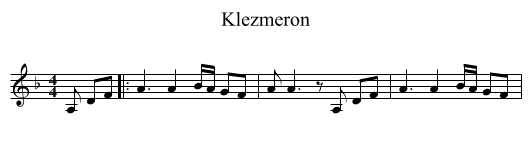 Klezmeron - staff notation