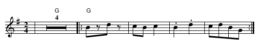 Kloca - staff notation