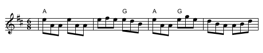 Kneebuckle - staff notation