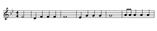 Knees up, Mother Brown - staff notation