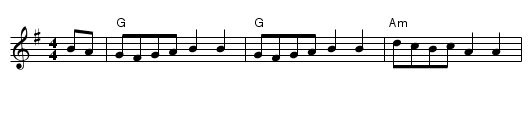 Knick-Knack - staff notation