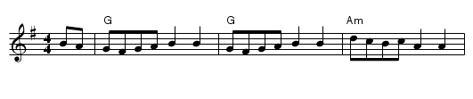 Knick-Knack - staff notation