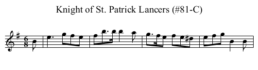 Knight of St. Patrick Lancers (#81-C) - staff notation