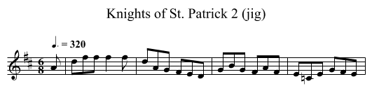 Knights of St. Patrick 2 (jig) - staff notation