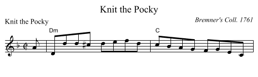 Knit the Pocky - staff notation