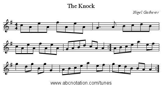 Knock, The - staff notation