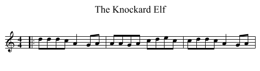 Knockard Elf, The  - staff notation