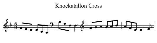 Knockatallon Cross - staff notation