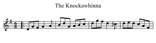 Knockawhinna, The  - staff notation
