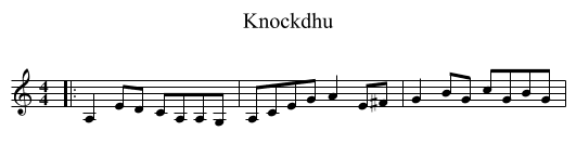 Knockdhu - staff notation