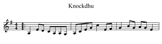 Knockdhu - staff notation