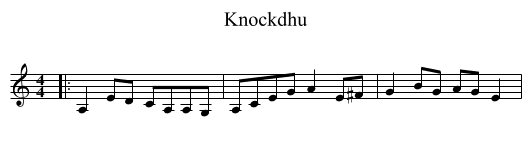 Knockdhu - staff notation