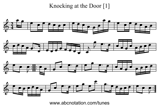 Knocking at the Door [1] - staff notation