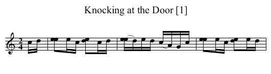 Knocking at the Door [1] - staff notation