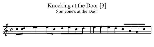 Knocking at the Door [3] - staff notation