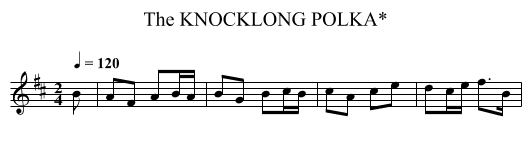 KNOCKLONG POLKA*, The - staff notation