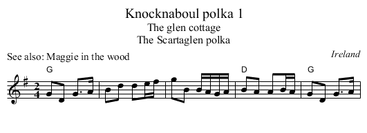 Knocknaboul polka 1 - staff notation