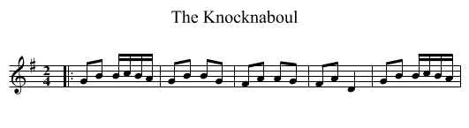 Knocknaboul, The  - staff notation