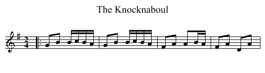 Knocknaboul, The  - staff notation