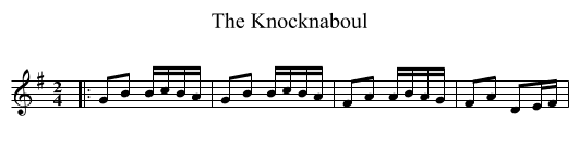 Knocknaboul, The  - staff notation