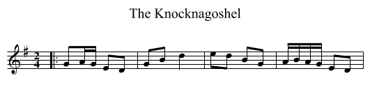 Knocknagoshel, The  - staff notation