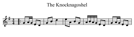 Knocknagoshel, The  - staff notation