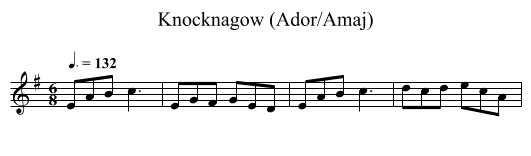 Knocknagow (Ador/Amaj) - staff notation