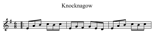 Knocknagow - staff notation