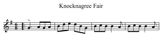 Knocknagree Fair - staff notation