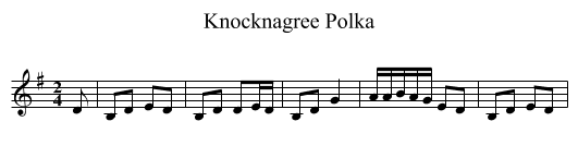 Knocknagree Polka - staff notation