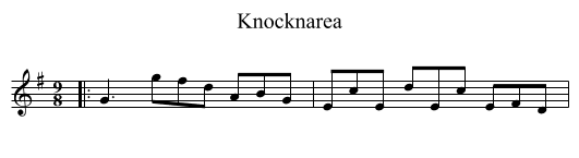 Knocknarea - staff notation