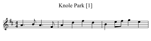 Knole Park [1] - staff notation