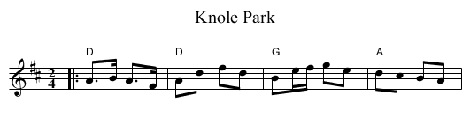 Knole Park - staff notation