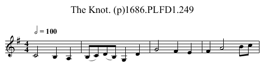 Knot. (p)1686.PLFD1.249, The - staff notation