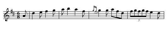 Knot upo' da Hummliband, Da - staff notation