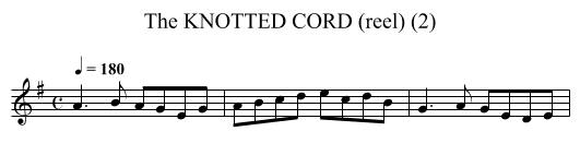 KNOTTED CORD (reel) (2), The - staff notation