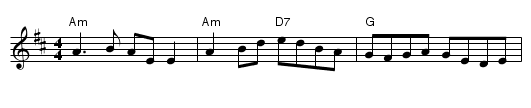Knotted Cord - staff notation
