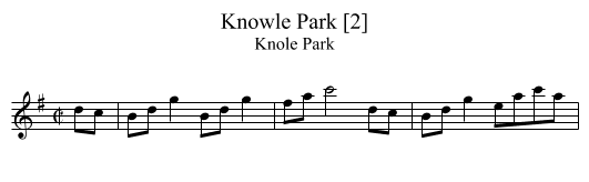 Knowle Park [2] - staff notation