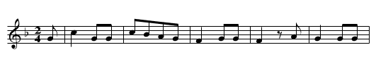 Koenig von Mailand - staff notation