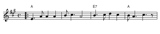 Kol Rina - staff notation