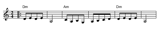 Koljovo Horo - staff notation