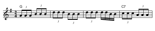 Kolo de Srem - staff notation