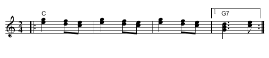 Kolo Kalendara  [C] - staff notation
