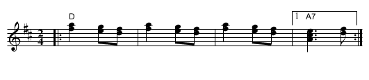 Kolo Kalendara  [D] - staff notation