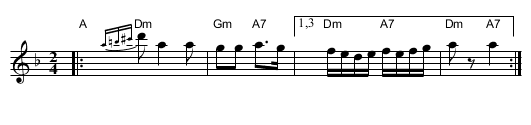 Kolomeike - staff notation